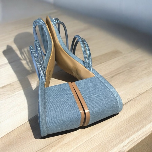 Cape Robbin Heloise Rhinestone Coated Mid Block Heels size 9 - Picture 4 of 6